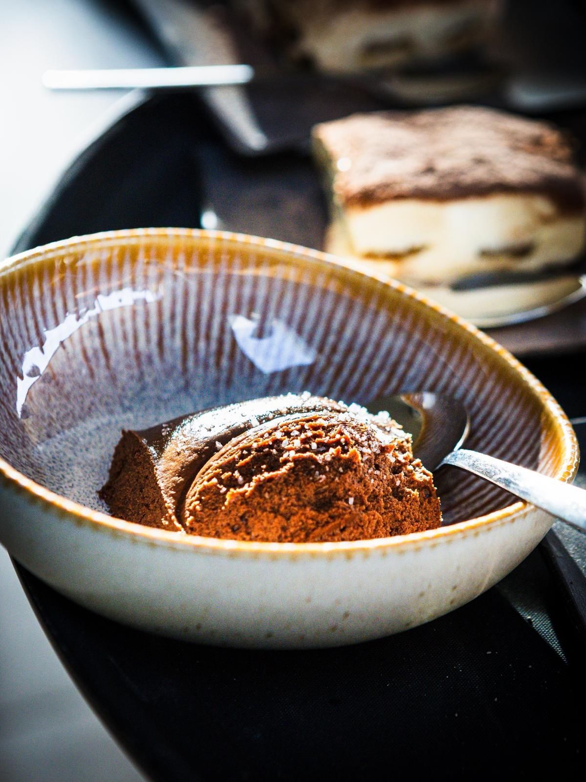 Mousse de chocolate artesanal no Bambino Pool Club